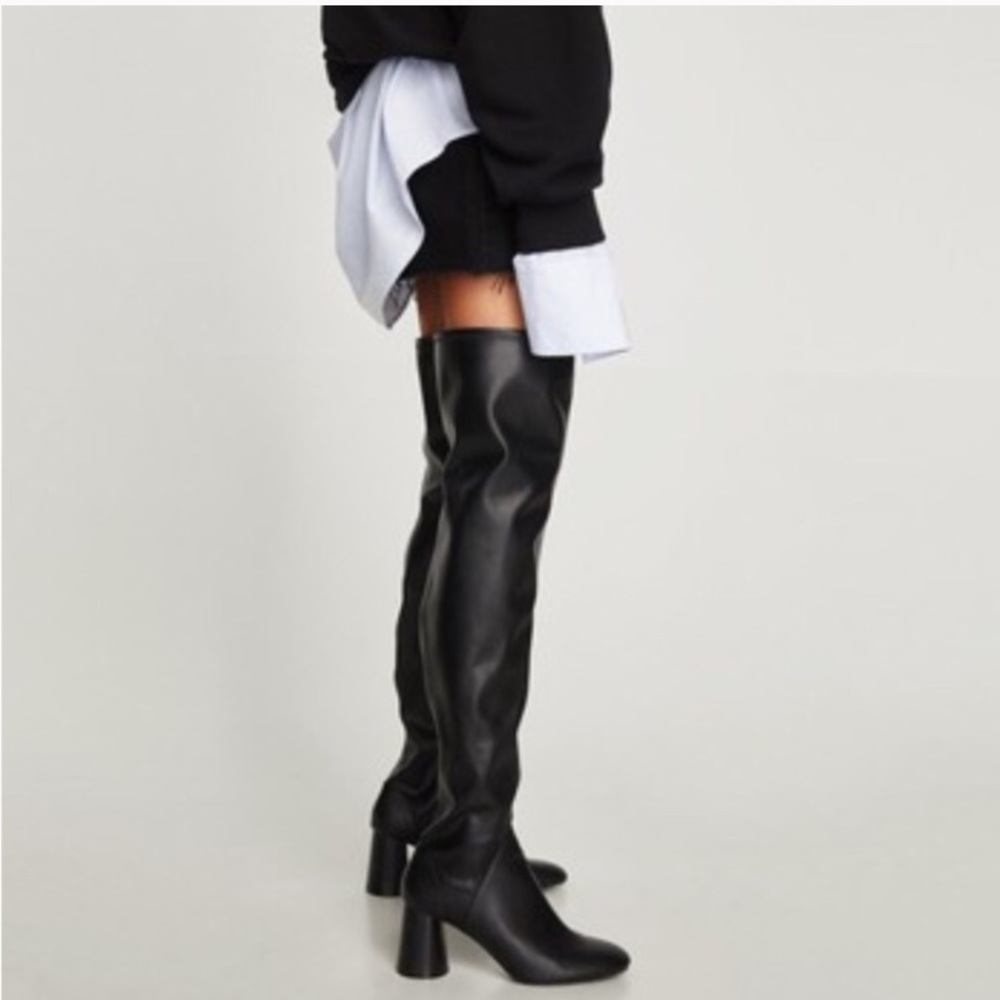 ZARA over the knee Boots